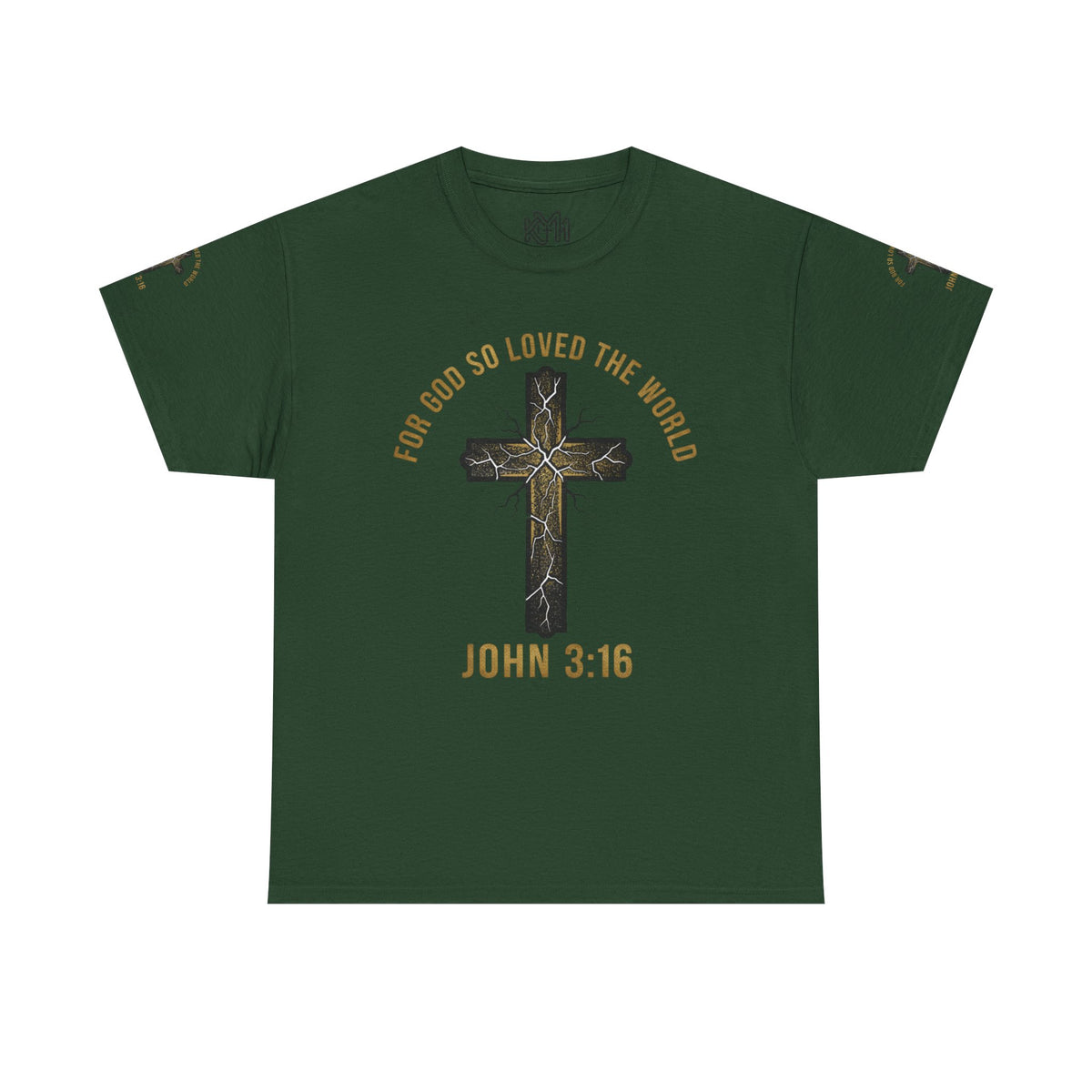 John 3:16 Cross T-Shirt — "For God So Loved the World" Christian Tee