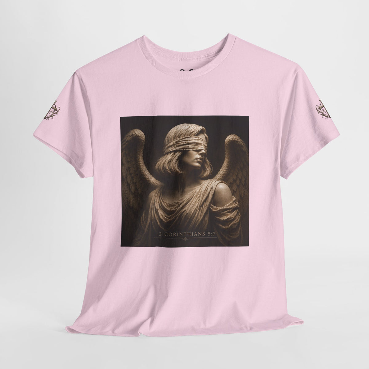 Angel Graphic Tee — "Walk by Faith, Not by Sight" Inspirational T‑Shirt