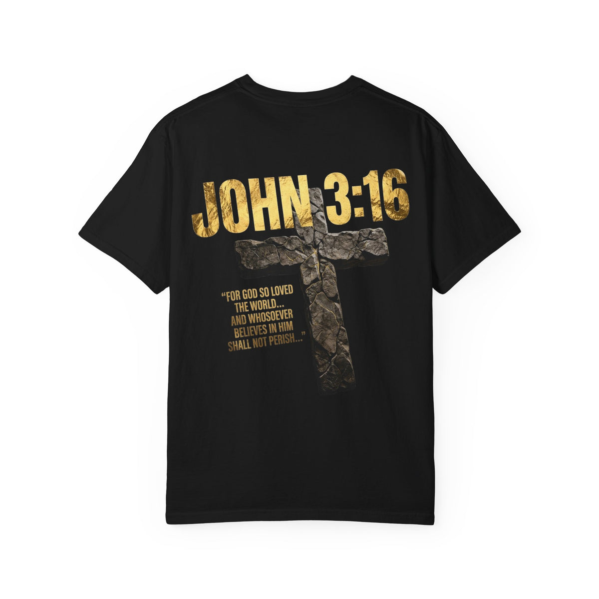 John 3:16 Cross T-Shirt — Christian Faith Scripture Tee