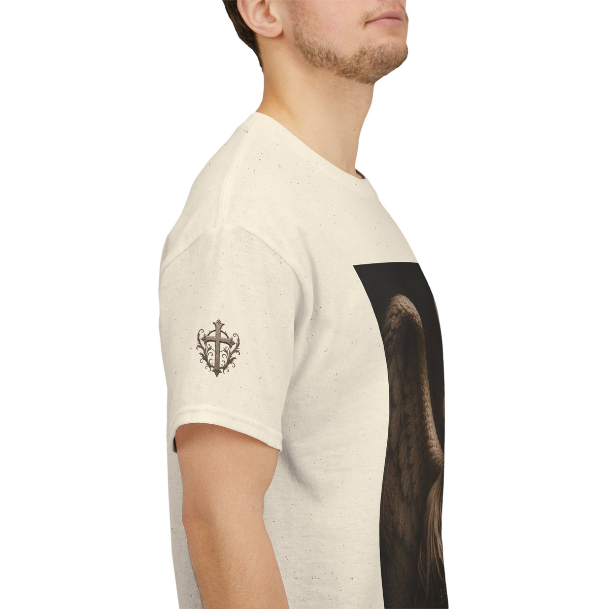 Angel Graphic Tee — "Walk by Faith, Not by Sight" Inspirational T‑Shirt