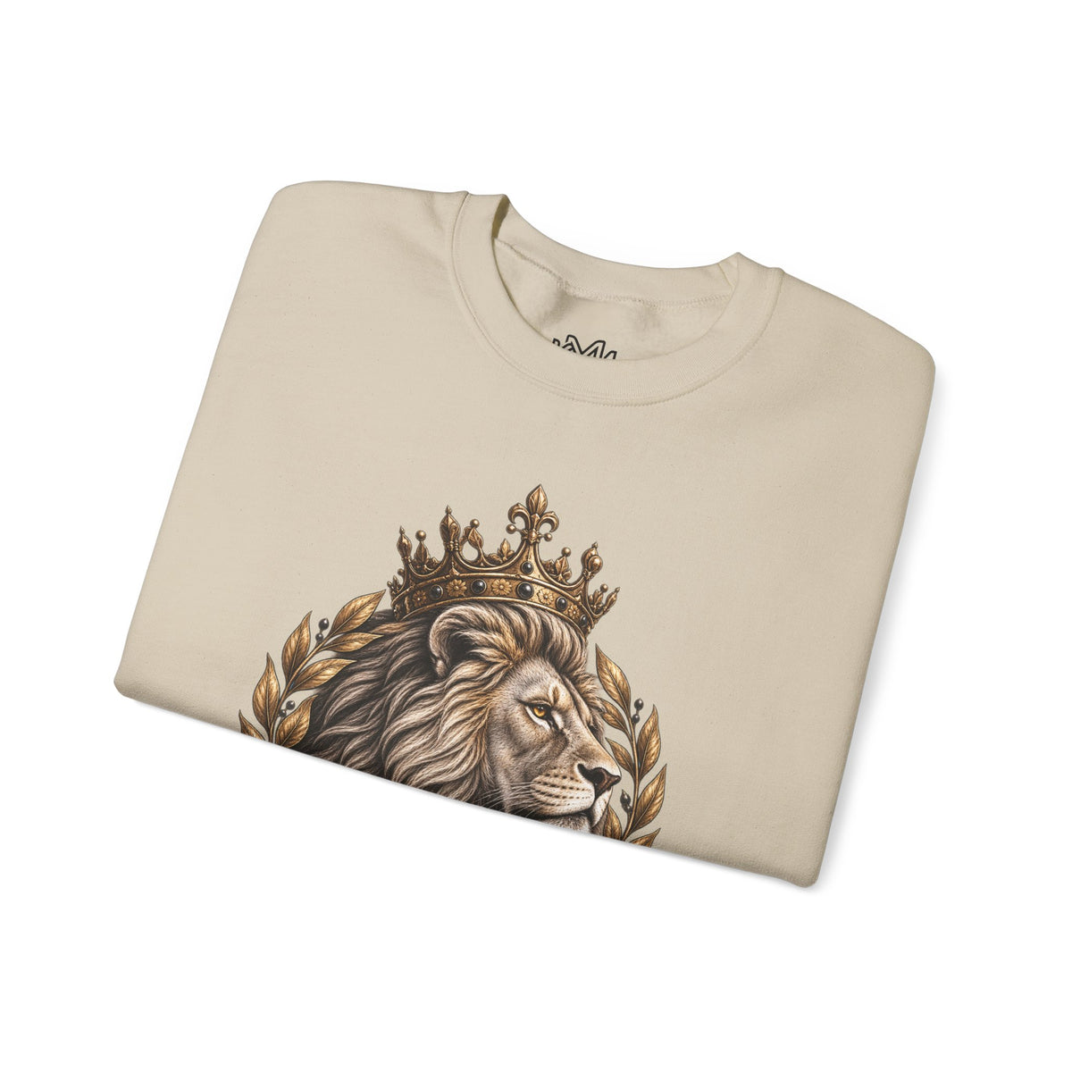 Strength Lion Crewneck Sweatshirt — Psalm 28:7 Inspirational Pullover
