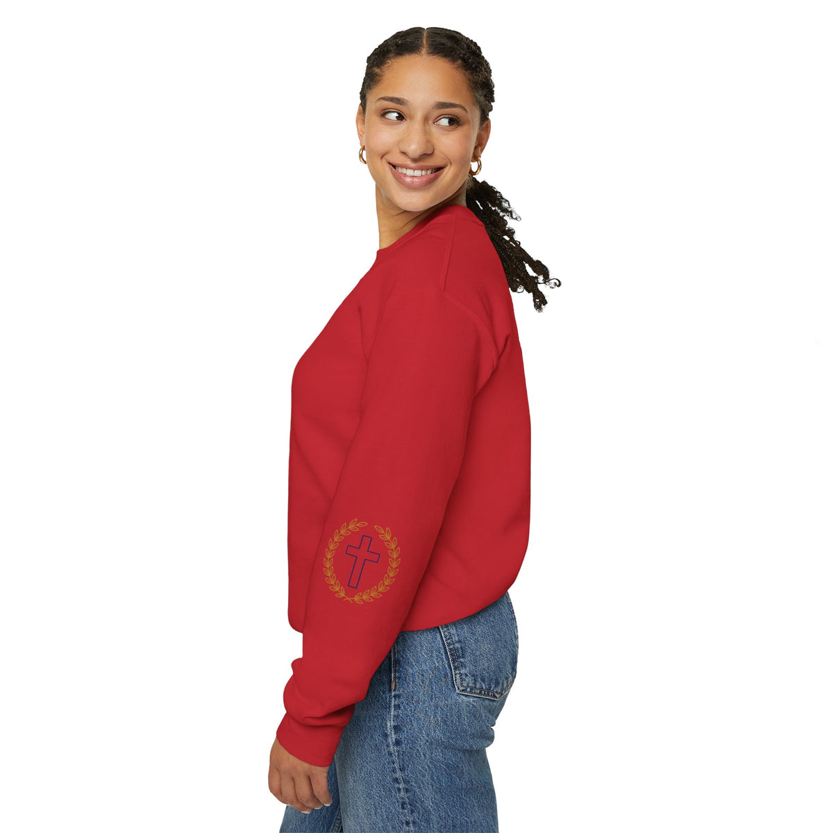 Agape Cross Crewneck Sweatshirt — Christian Faith Pullover