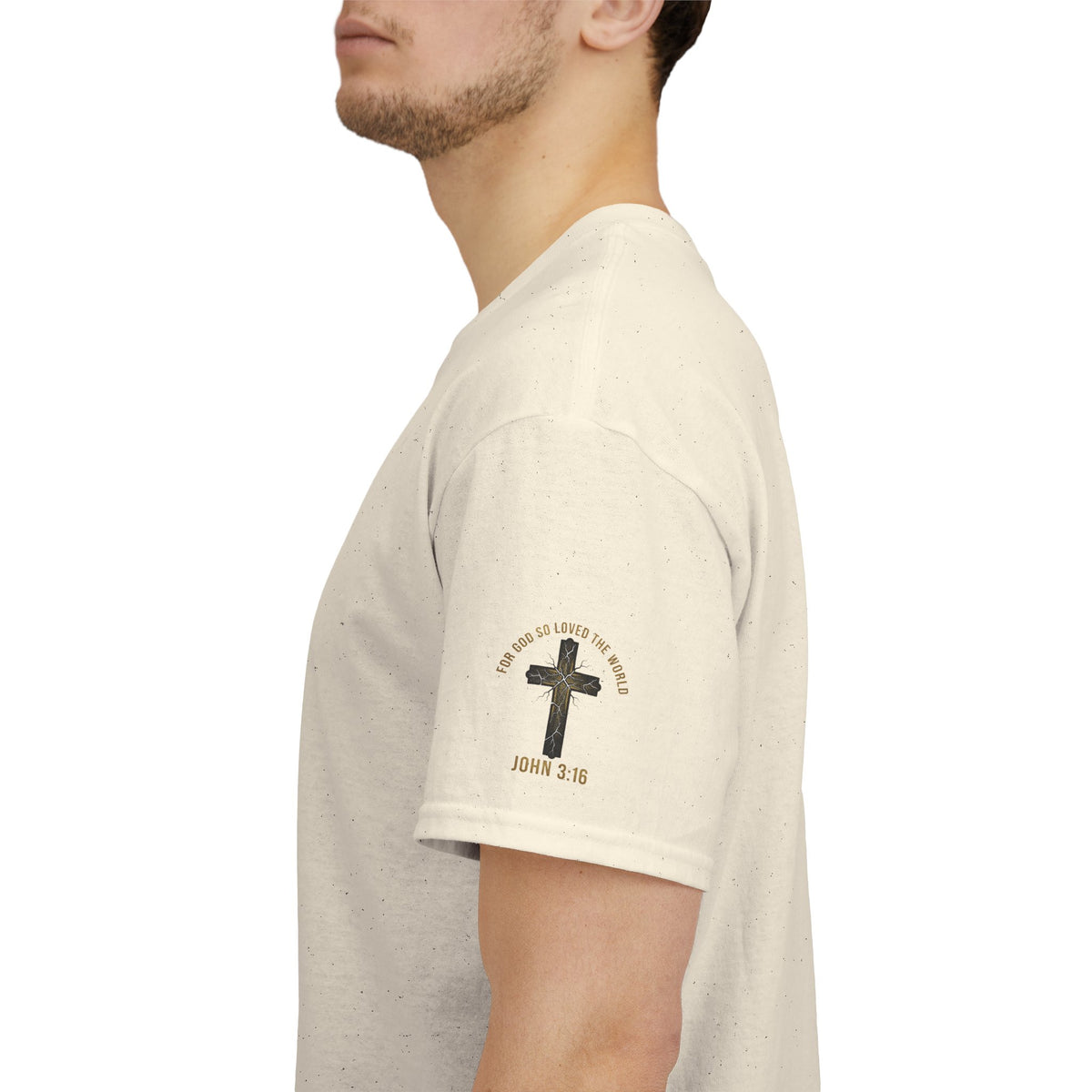 John 3:16 Cross T-Shirt — "For God So Loved the World" Christian Tee