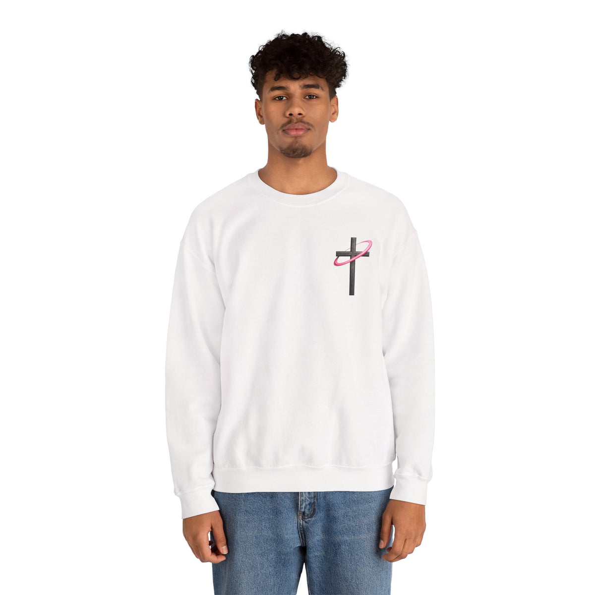 Christian Crewneck Sweatshirt — “With God All Things Are Possible” Inspirational Pullover