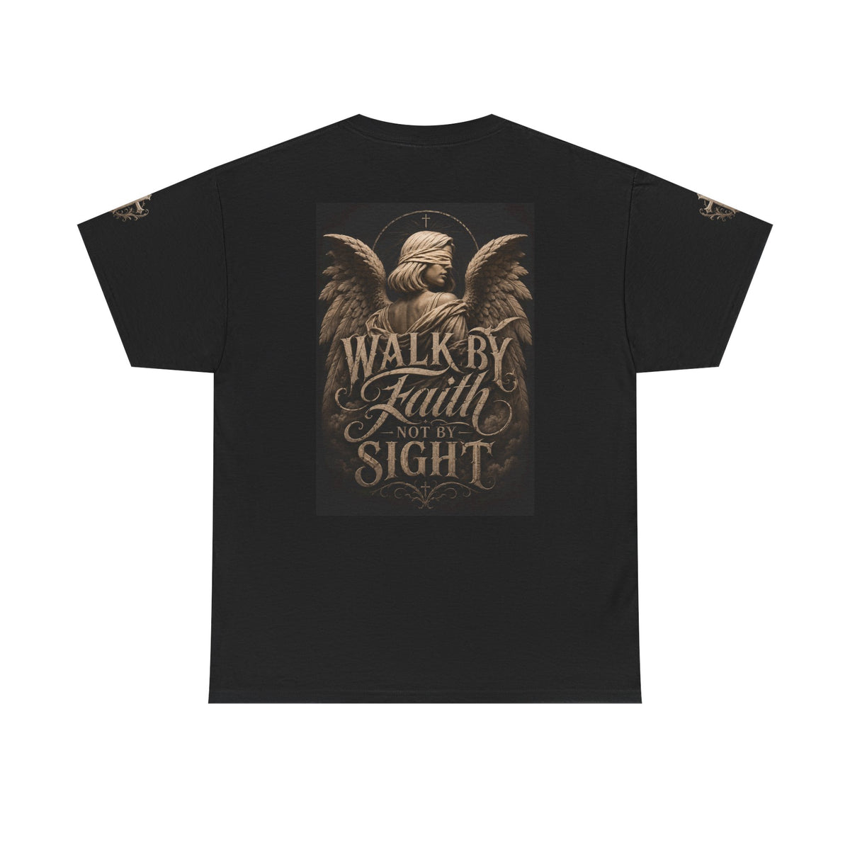 Angel Graphic Tee — "Walk by Faith, Not by Sight" Inspirational T‑Shirt