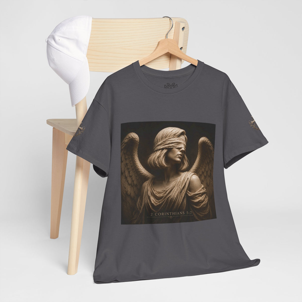 Angel Graphic Tee — "Walk by Faith, Not by Sight" Inspirational T‑Shirt