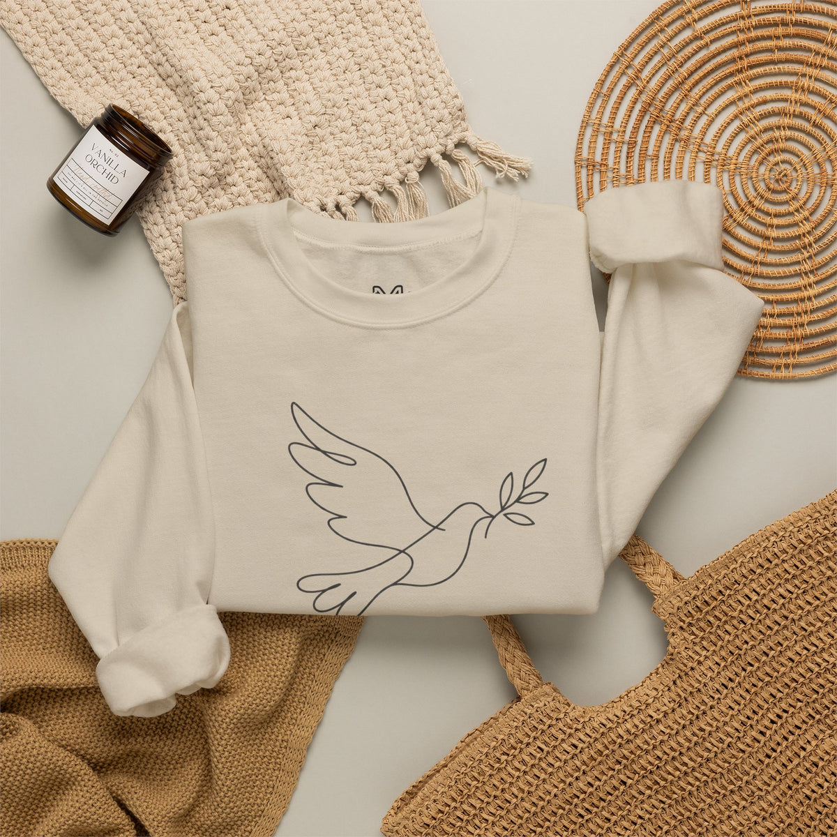 Peace I Leave Crewneck Sweatshirt — Dove & John 14:27 Inspirational Sweatshirt