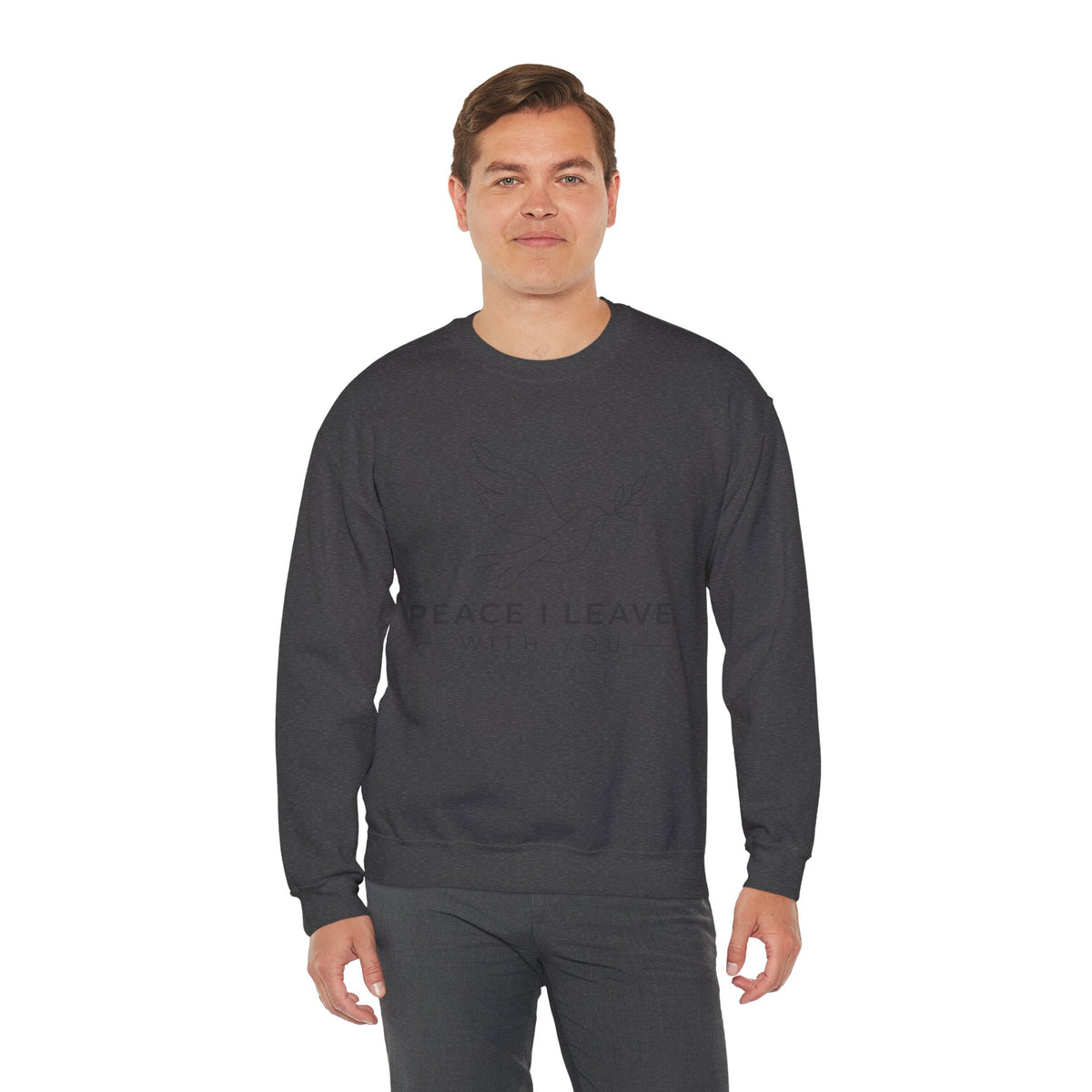 Peace I Leave Crewneck Sweatshirt — Dove & John 14:27 Inspirational Sweatshirt
