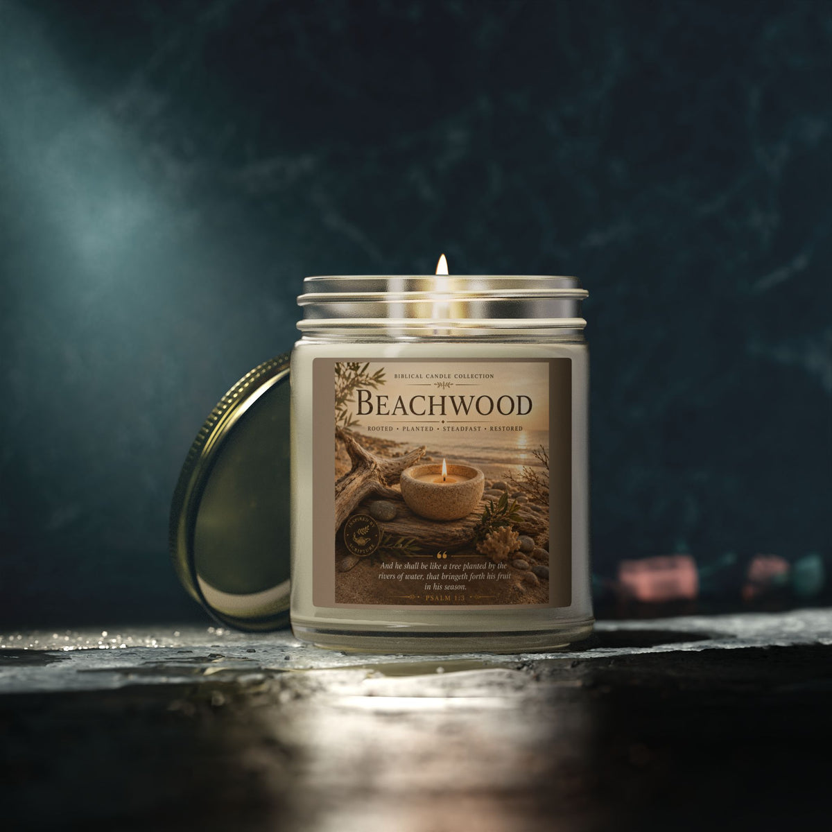 Beachwood Coconut Apricot Scented Candle (4oz, 9oz)