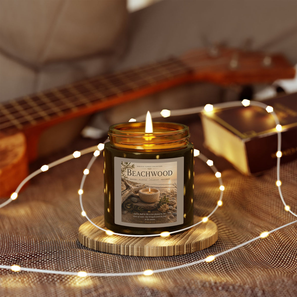 Beachwood Coconut Apricot Scented Candle (4oz, 9oz)