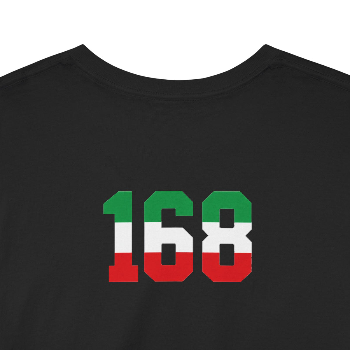MINAB - Flag Graphic Tee — '168' Back Number Casual T‑Shirt