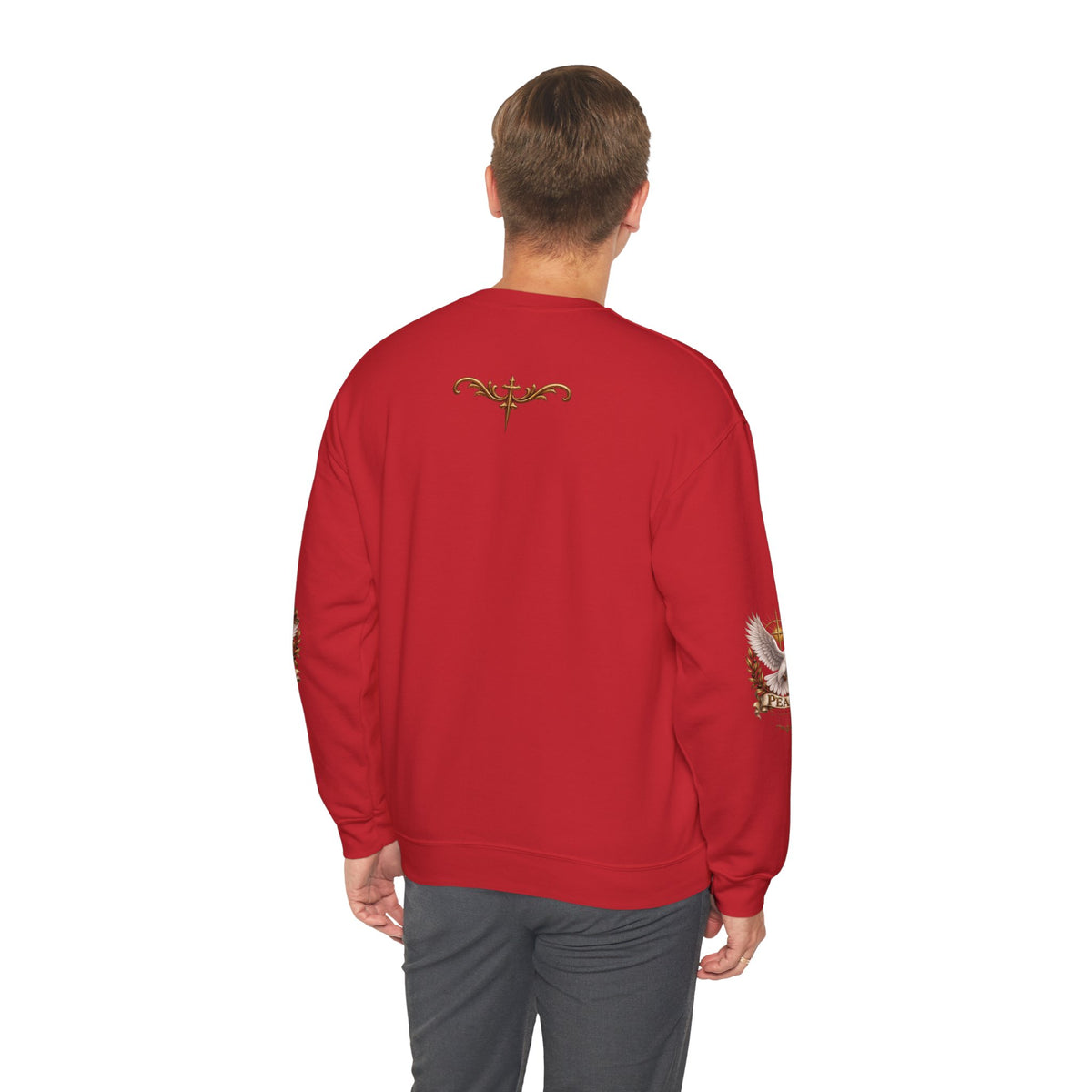 Peace Dove Crewneck Sweatshirt — Religious Christian Dove & Olive Branch Pullover