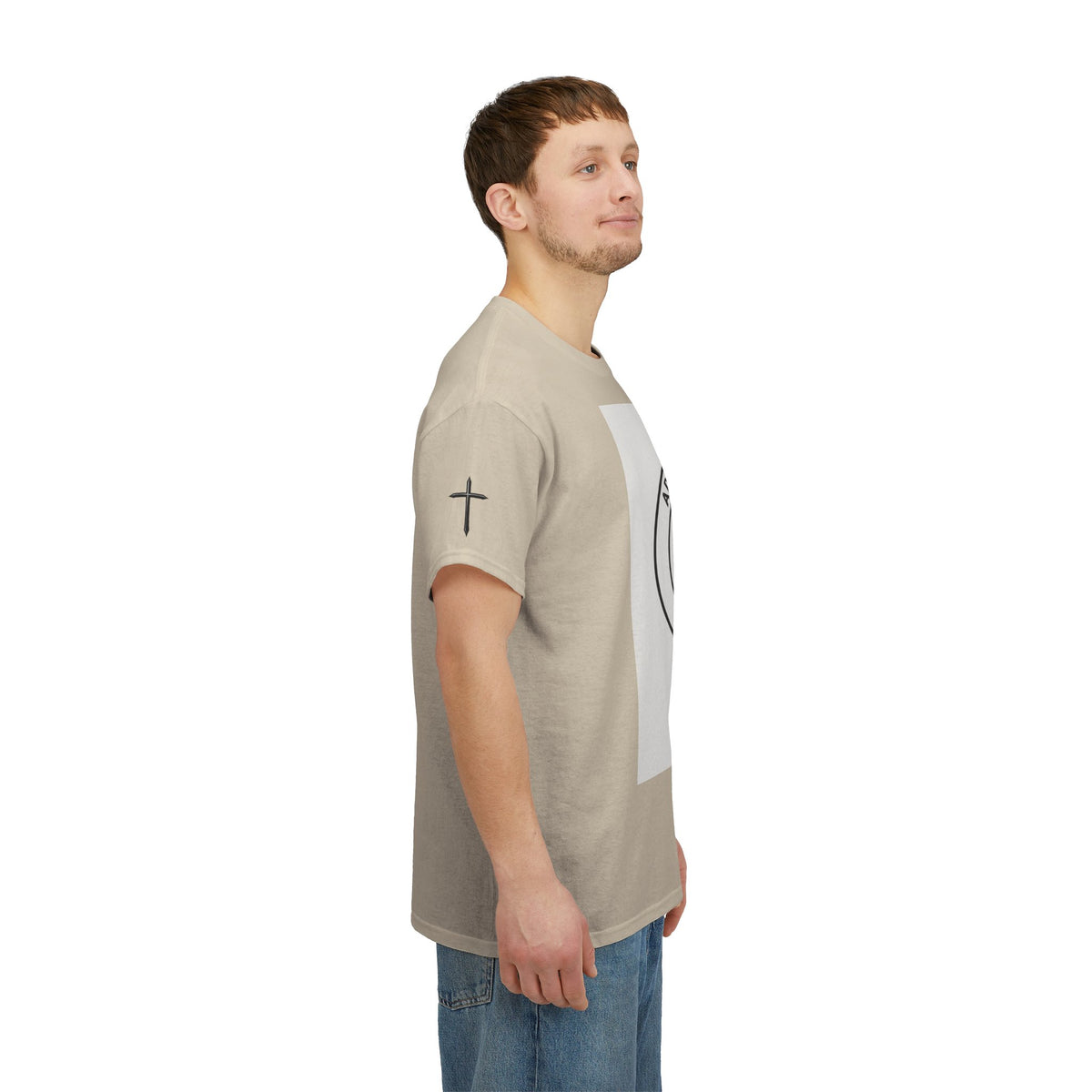Christian Son & Heir T-Shirt — 'Adopted by Grace' Faith Tee with Jesus Prayer Design