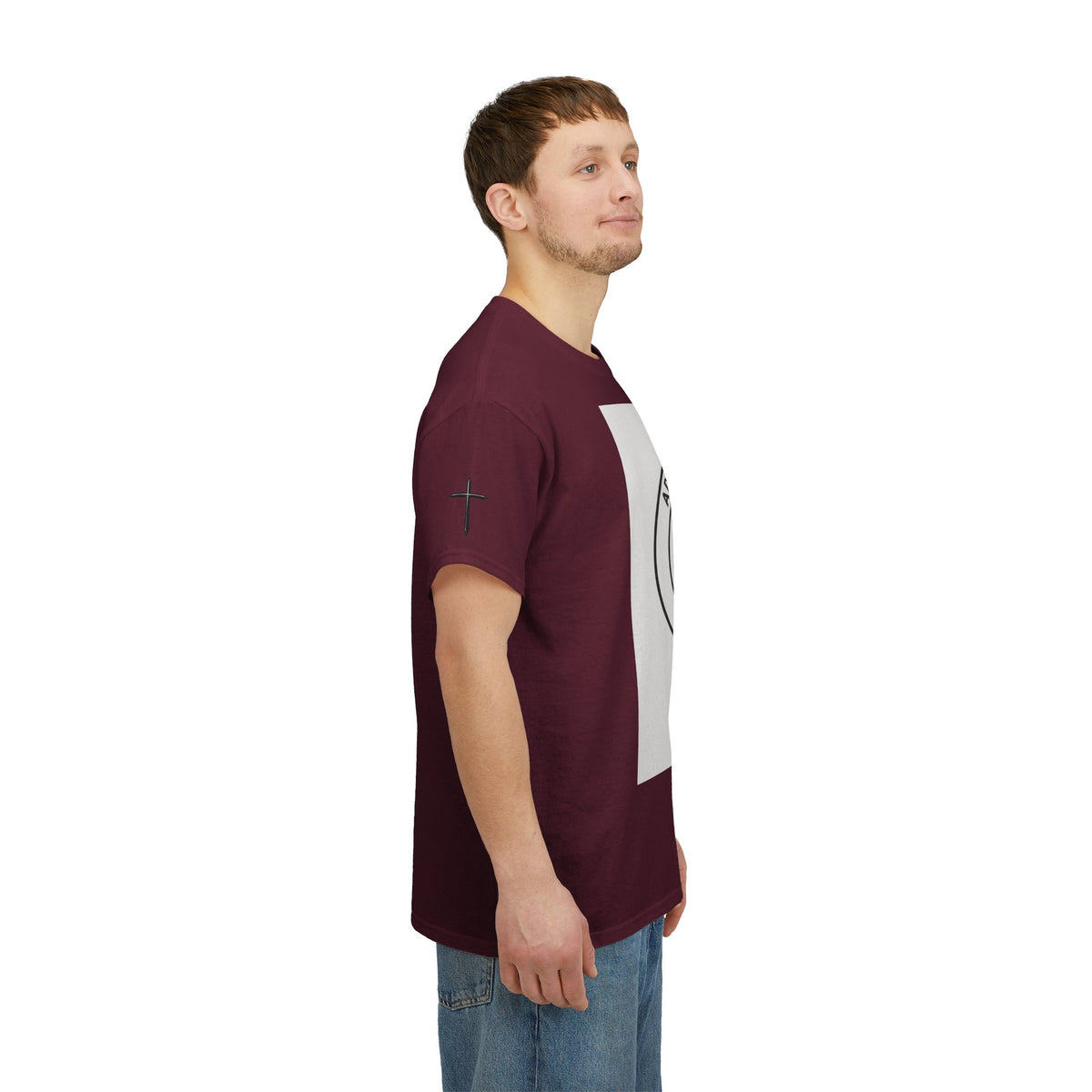 Christian Son & Heir T-Shirt — 'Adopted by Grace' Faith Tee with Jesus Prayer Design