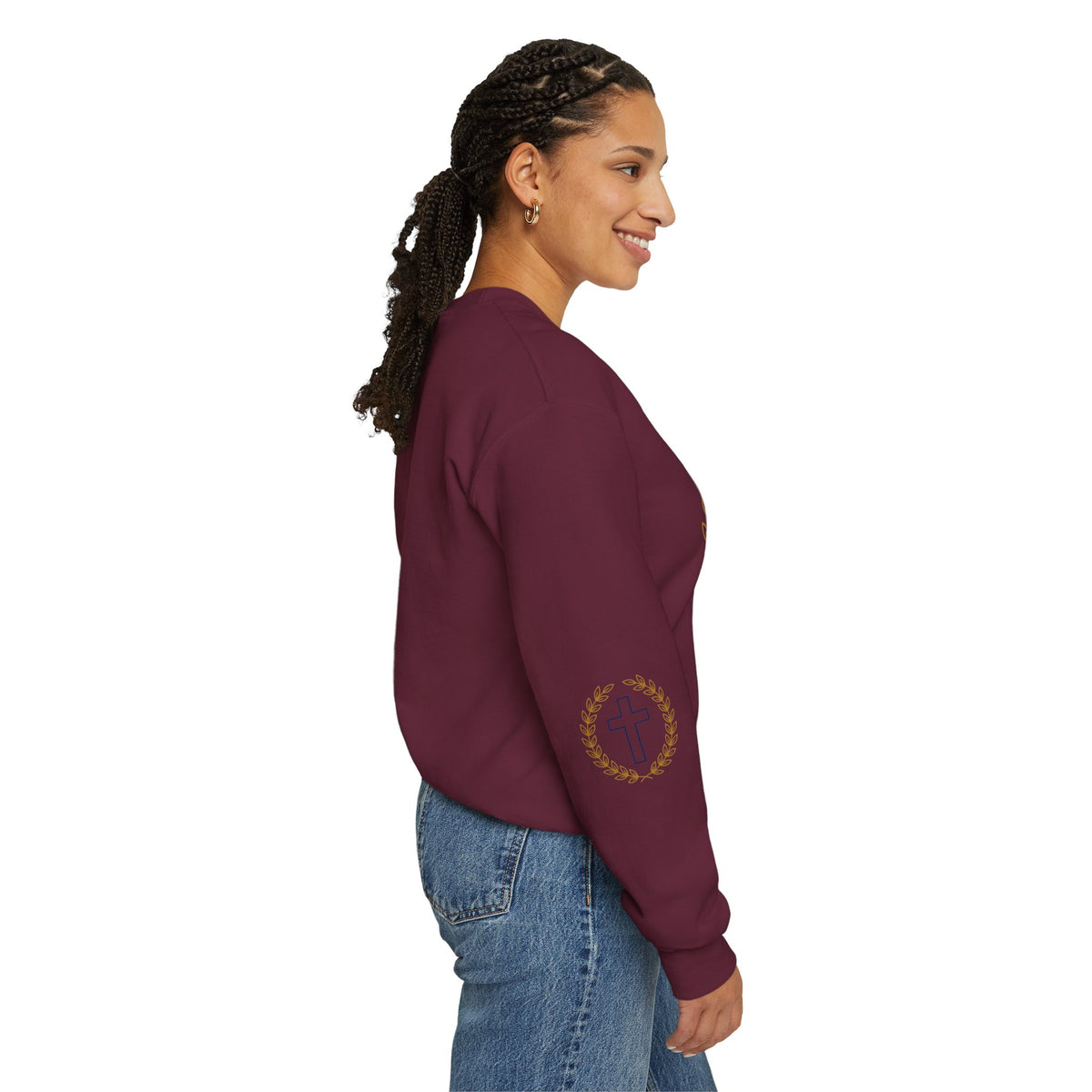 Agape Cross Crewneck Sweatshirt — Christian Faith Pullover