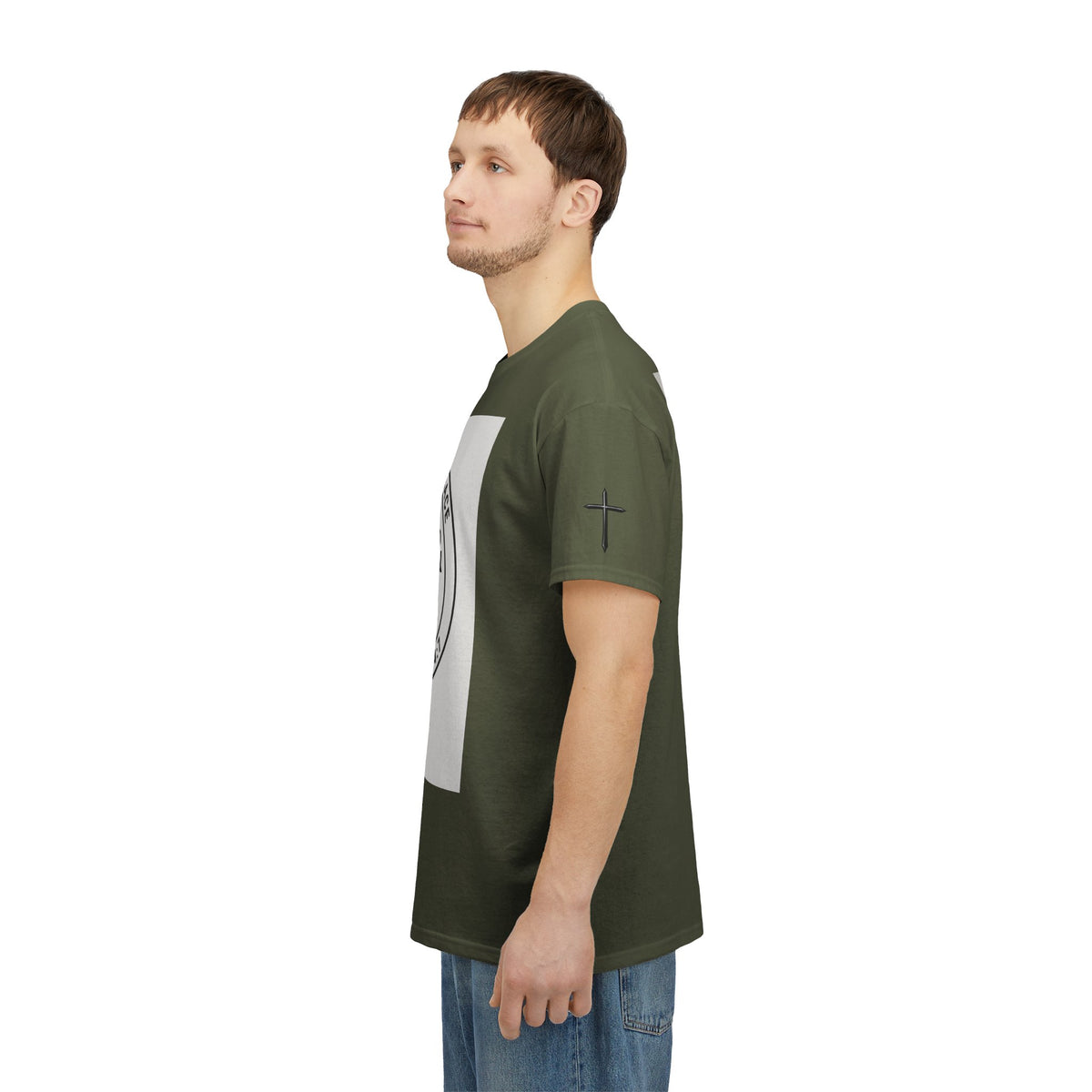 Christian Son & Heir T-Shirt — 'Adopted by Grace' Faith Tee with Jesus Prayer Design