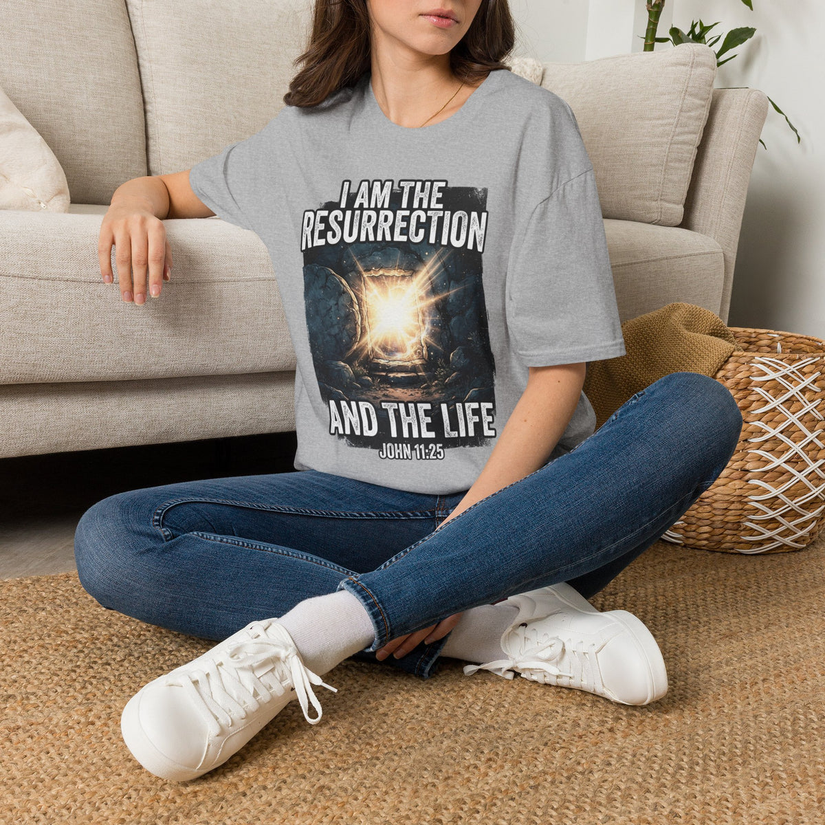 I Am The Resurrection T-Shirt — John 11:25 Christian Easter Tee