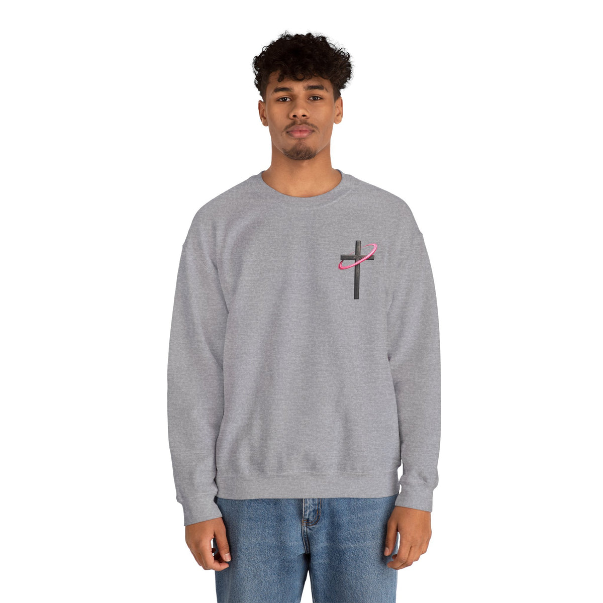 Christian Crewneck Sweatshirt — “With God All Things Are Possible” Inspirational Pullover