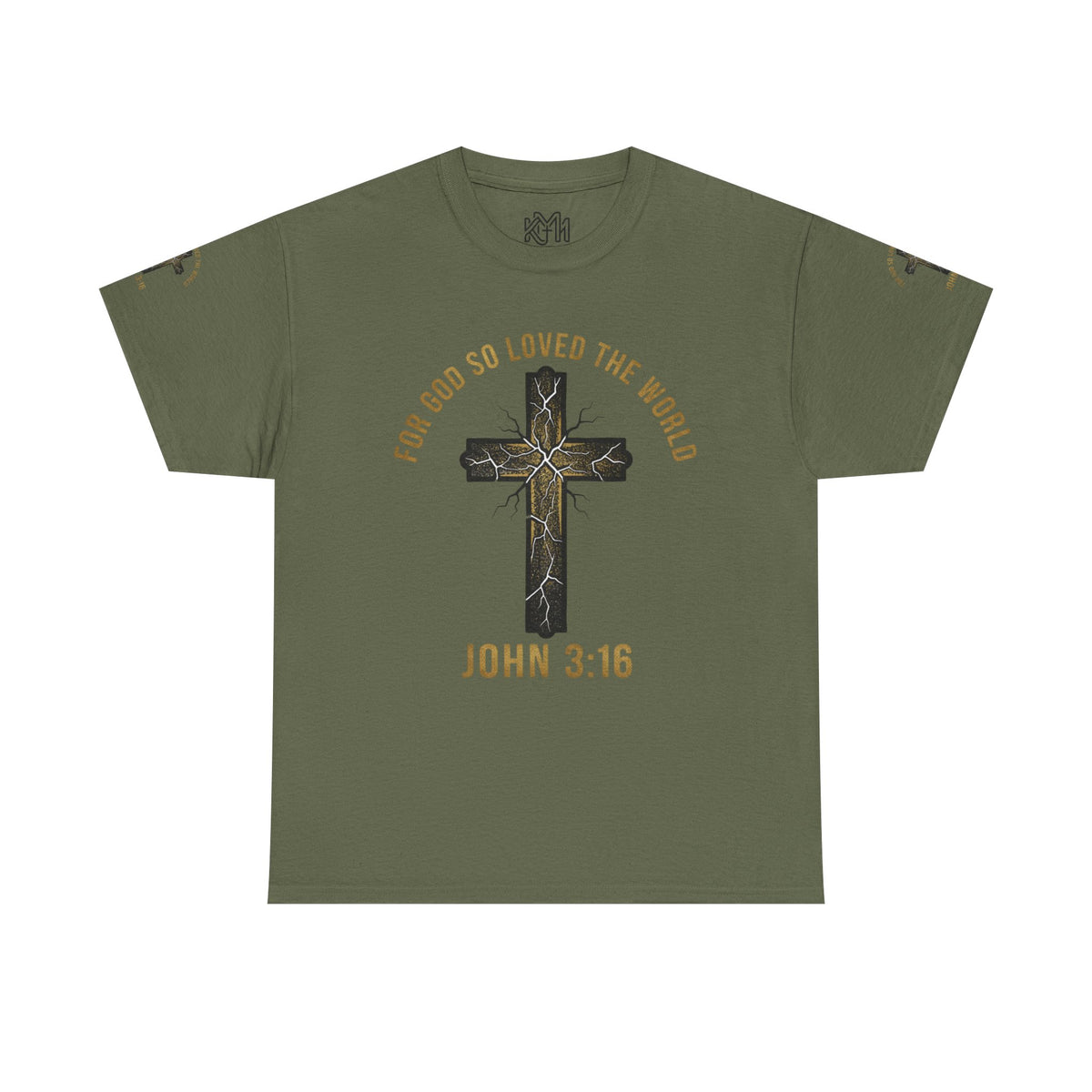 John 3:16 Cross T-Shirt — "For God So Loved the World" Christian Tee