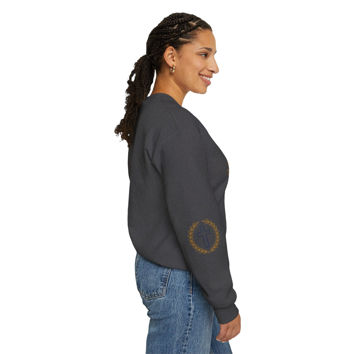 Agape Cross Crewneck Sweatshirt — Christian Faith Pullover