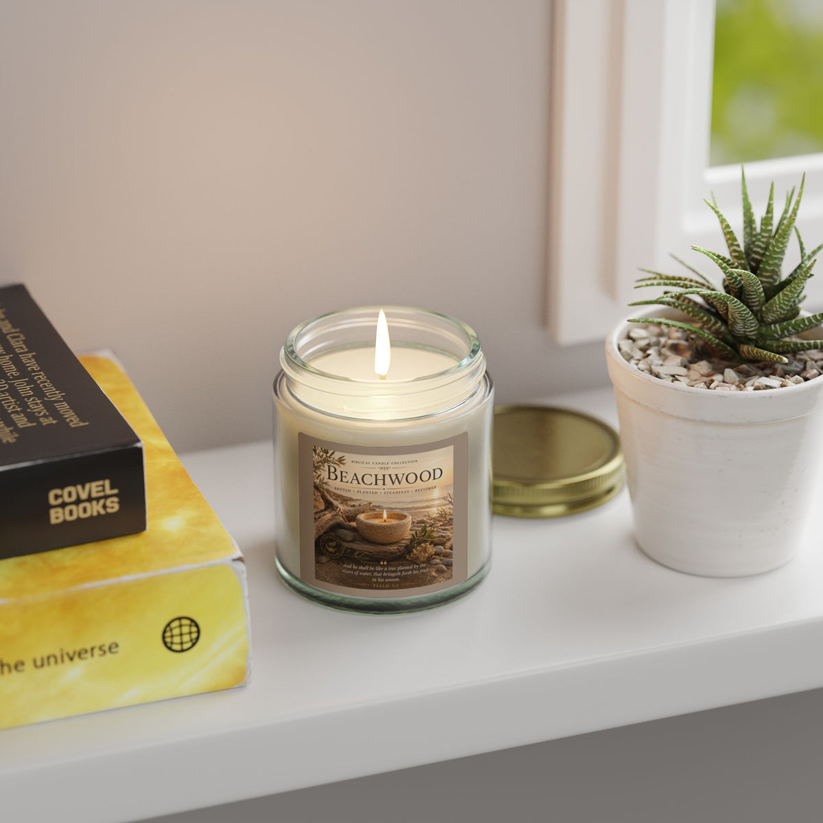 Beachwood Coconut Apricot Scented Candle (4oz, 9oz)