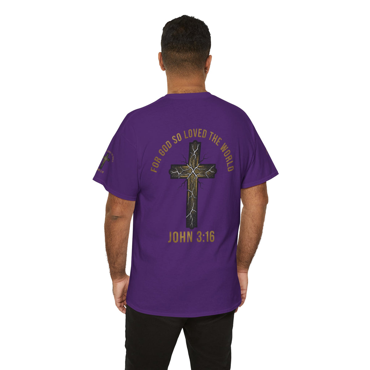 John 3:16 Cross T-Shirt — "For God So Loved the World" Christian Tee