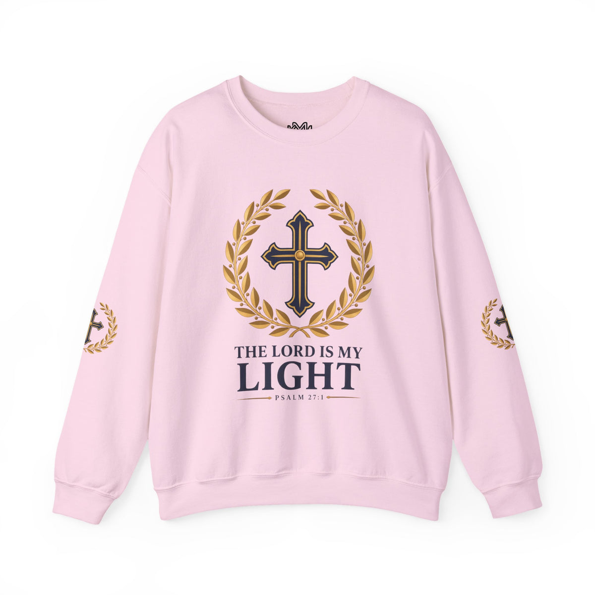 Psalm 27 Crewneck Sweatshirt — "The Lord Is My Light" Christian Cross Pullover