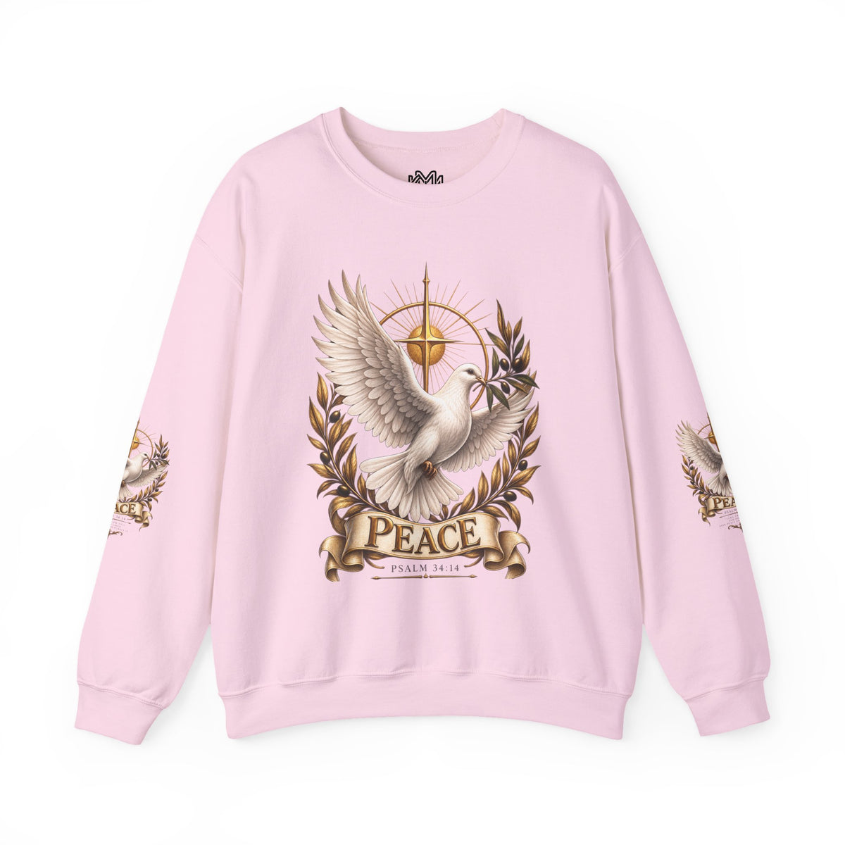 Peace Dove Crewneck Sweatshirt — Religious Christian Dove & Olive Branch Pullover