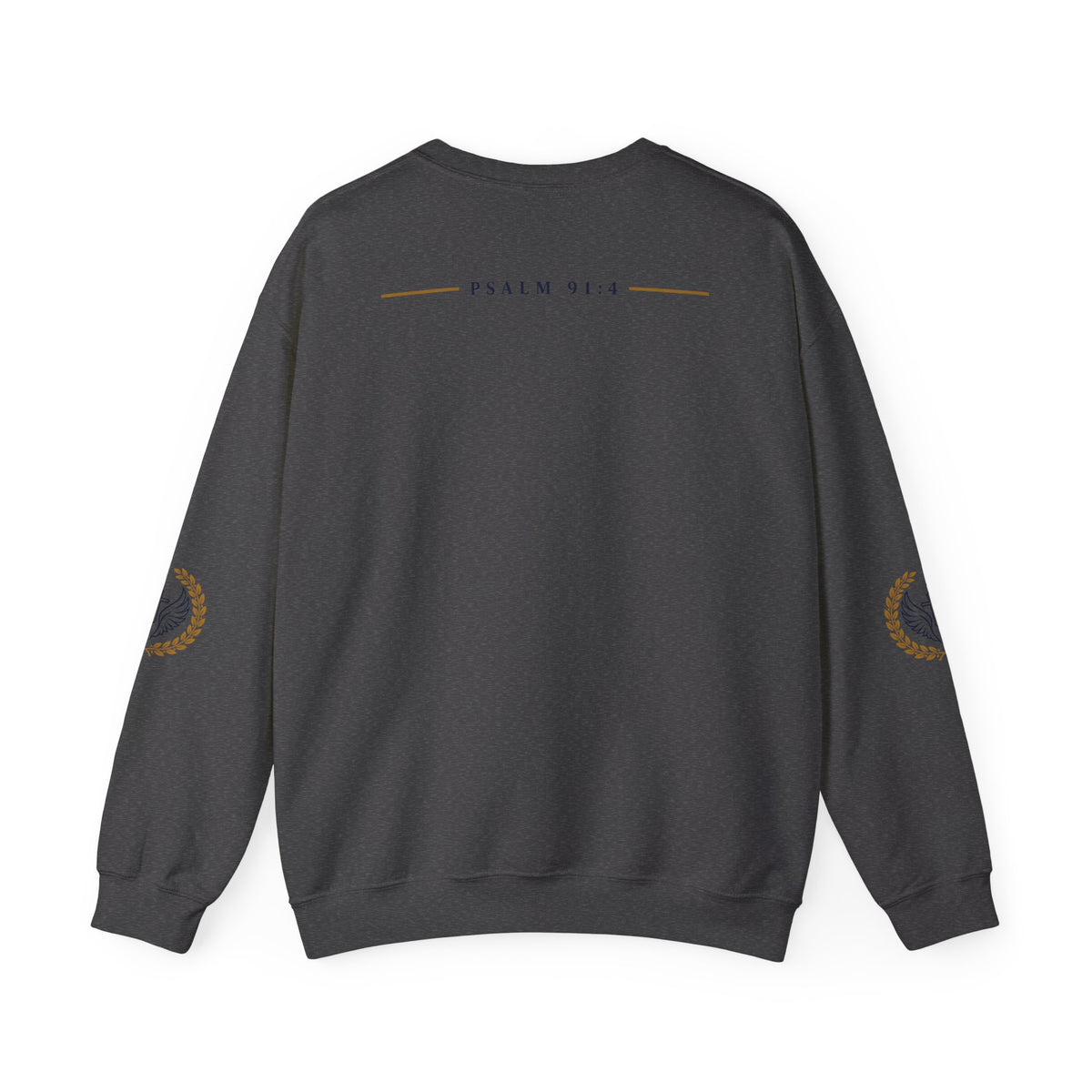 Religious Crewneck Sweatshirt – “Under His Wings” Psalm 91:4 Christian Pullover