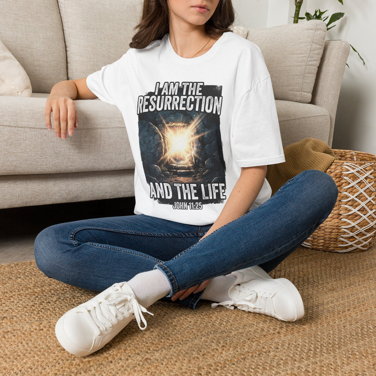 I Am The Resurrection T-Shirt — John 11:25 Christian Easter Tee