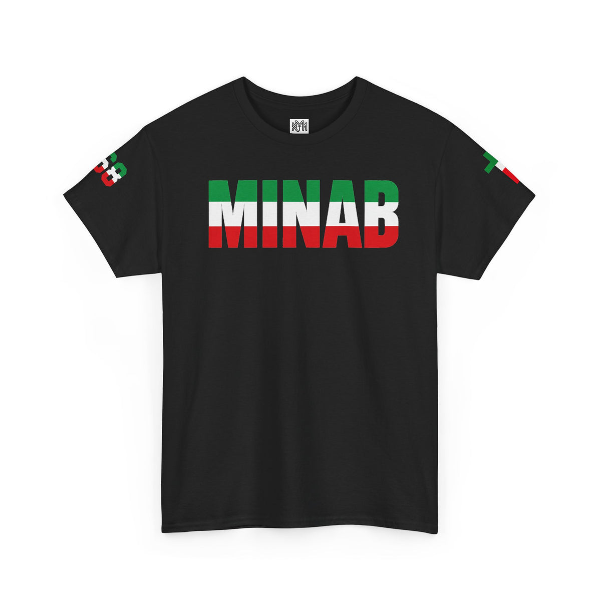 MINAB - Flag Graphic Tee — '168' Back Number Casual T‑Shirt