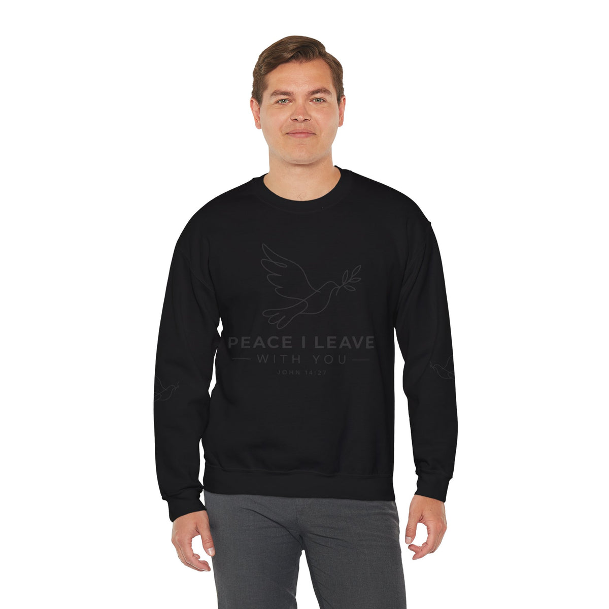 Peace I Leave Crewneck Sweatshirt — Dove & John 14:27 Inspirational Sweatshirt