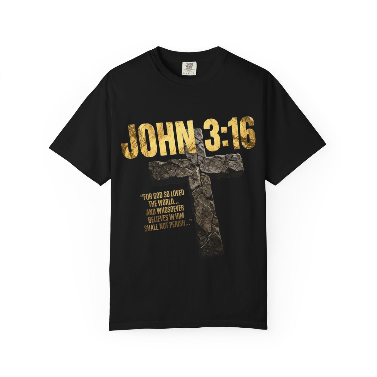 John 3:16 Cross T-Shirt — Christian Faith Scripture Tee