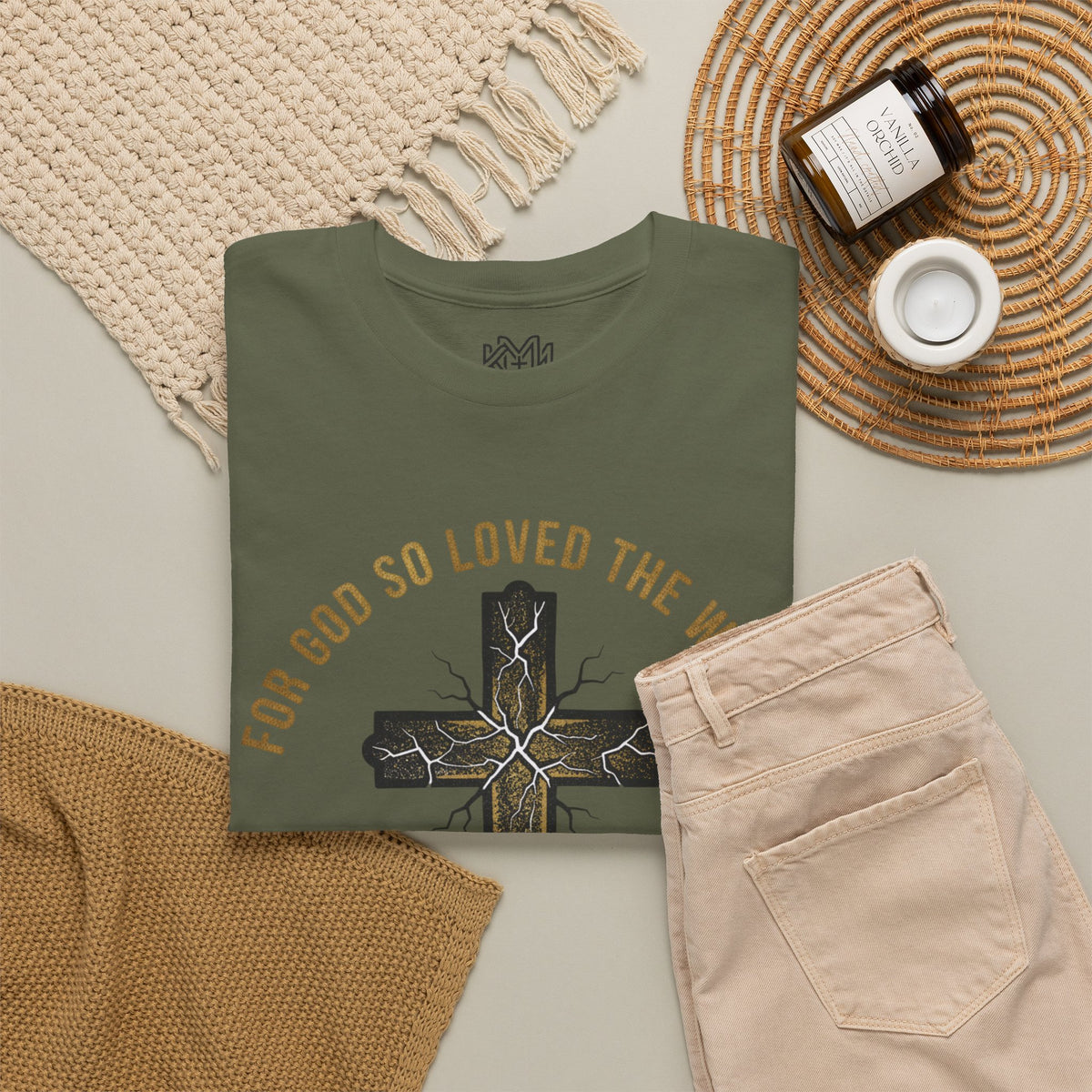 John 3:16 Cross T-Shirt — "For God So Loved the World" Christian Tee
