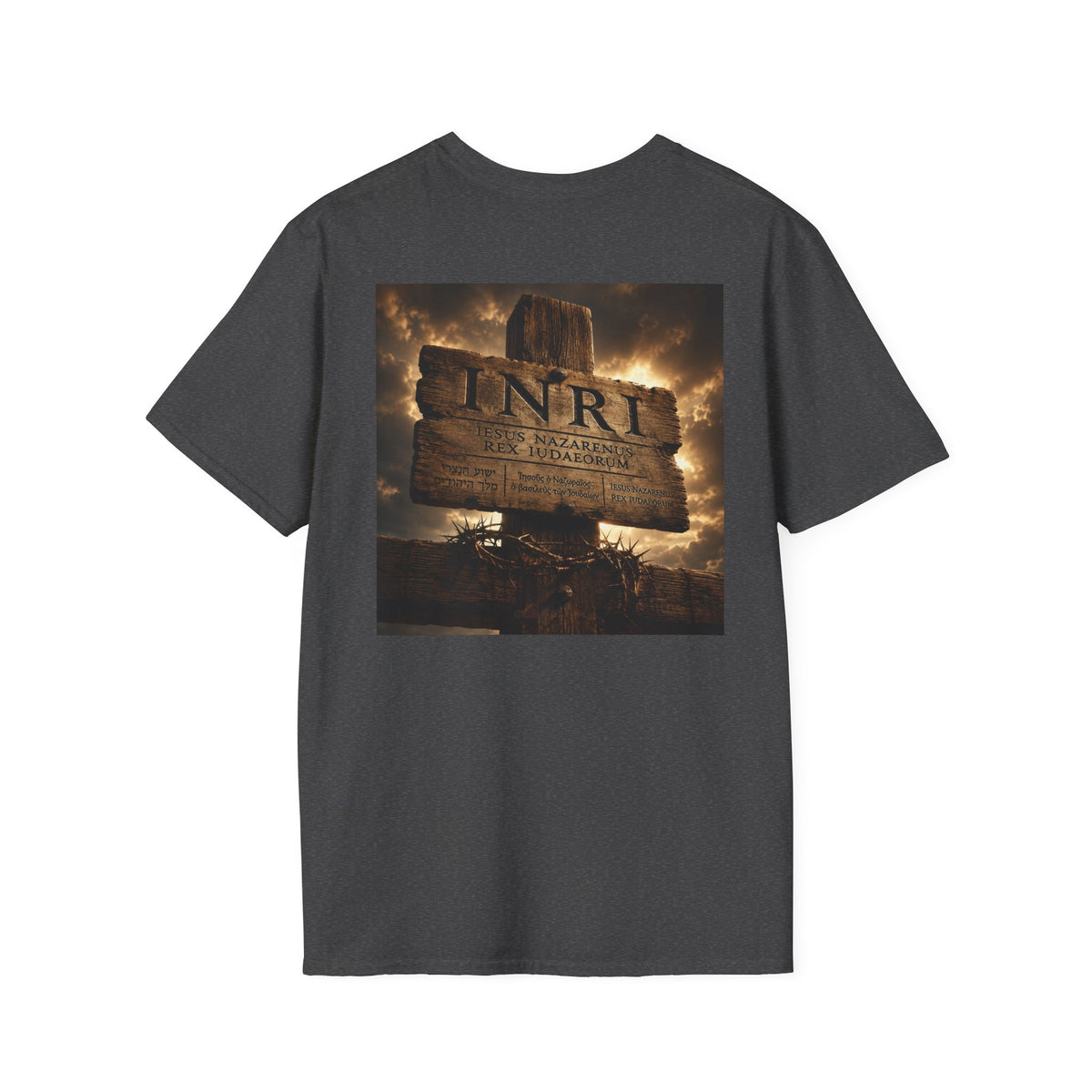 Fiery Cross Christian T-Shirt — Glowing Resurrection Design