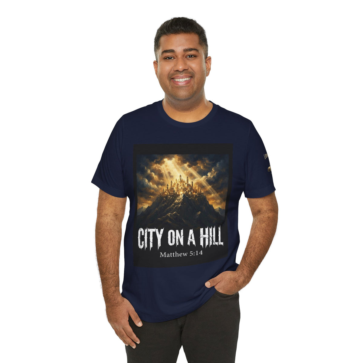 City on a Hill T-Shirt — Matthew 5:14 Christian Faith Tee