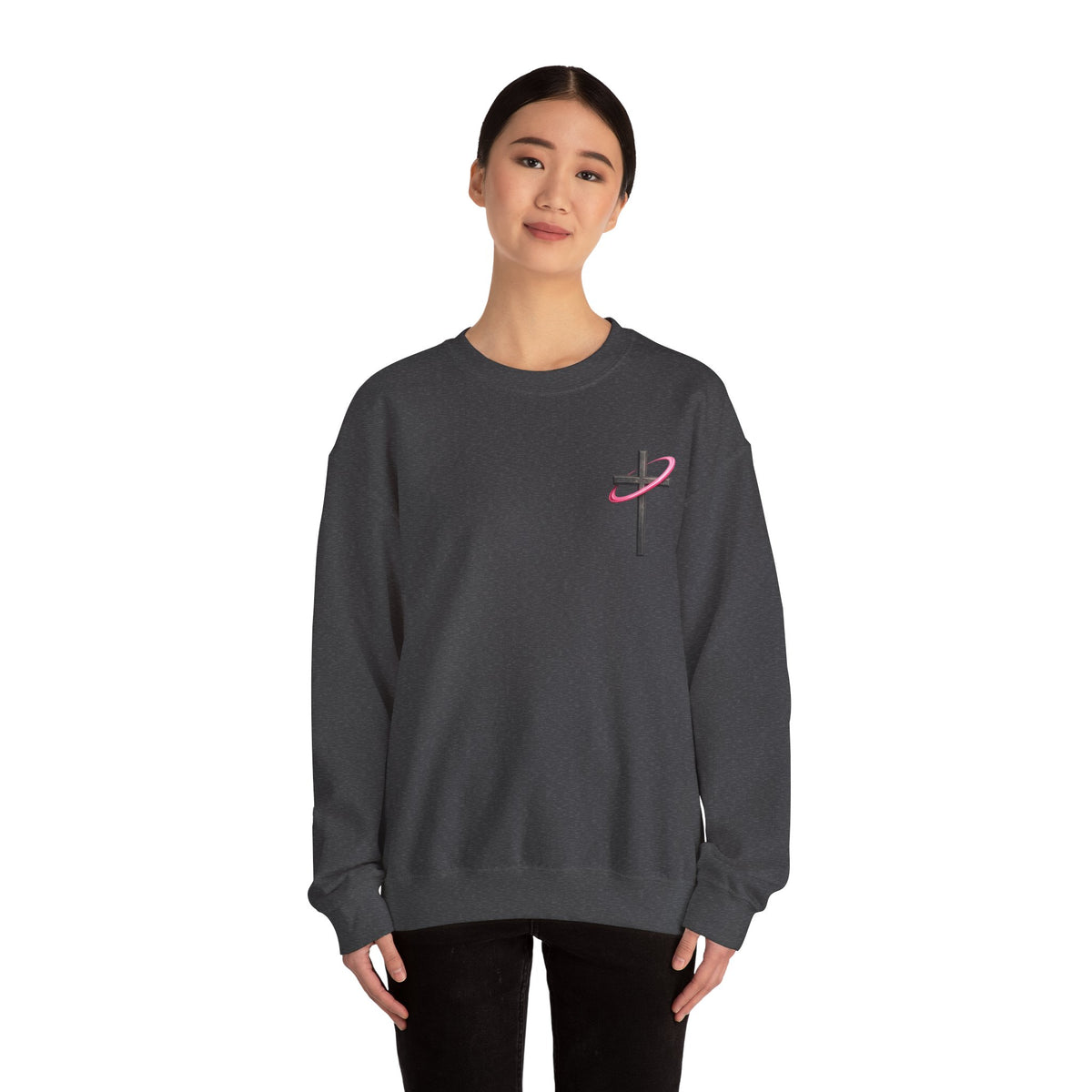 Christian Crewneck Sweatshirt — “With God All Things Are Possible” Inspirational Pullover