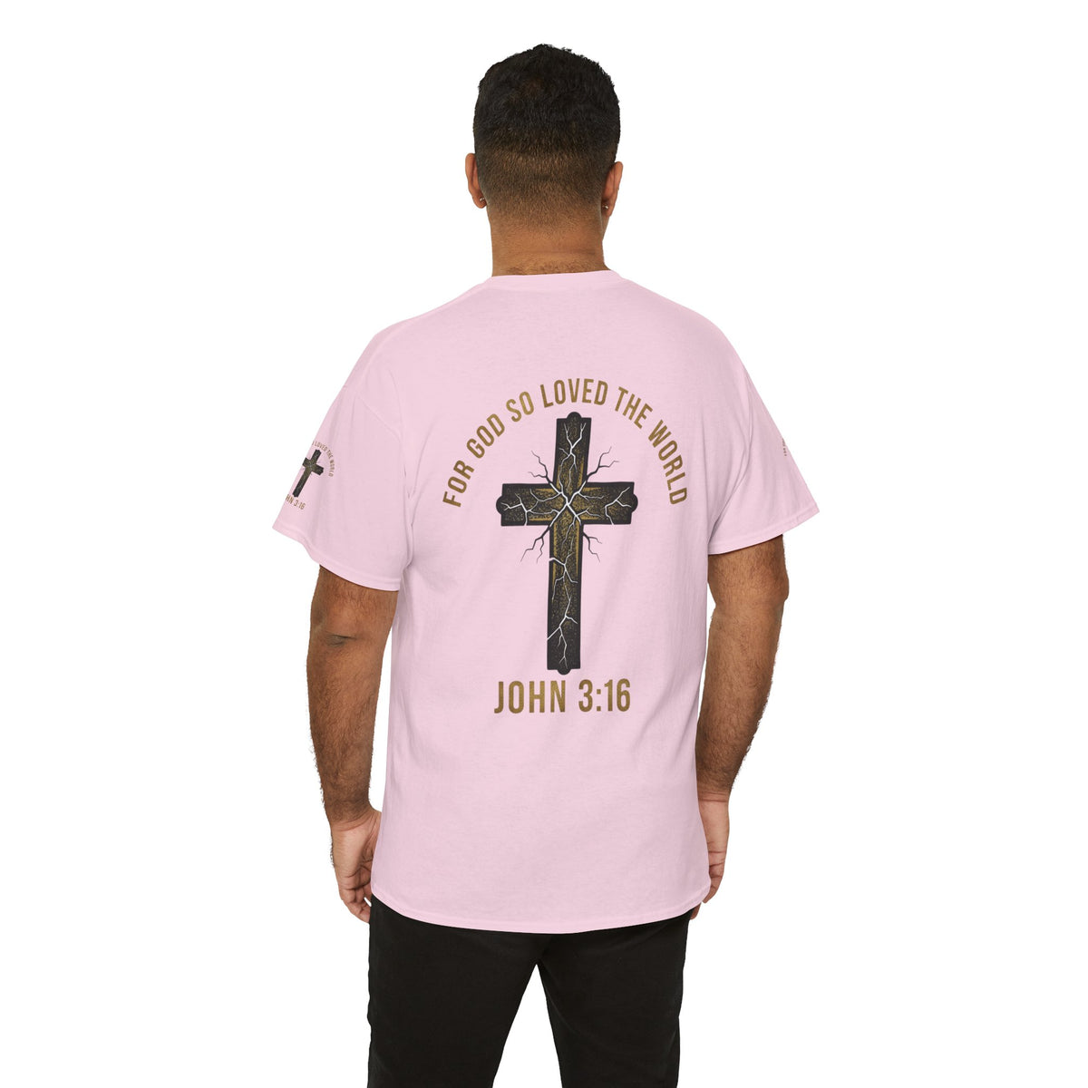 John 3:16 Cross T-Shirt — "For God So Loved the World" Christian Tee