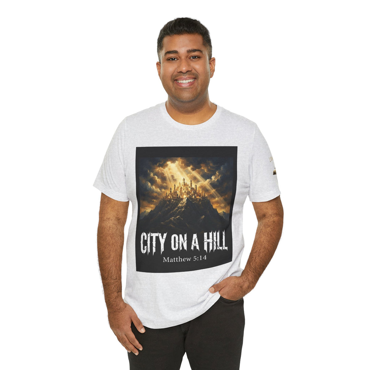 City on a Hill T-Shirt — Matthew 5:14 Christian Faith Tee