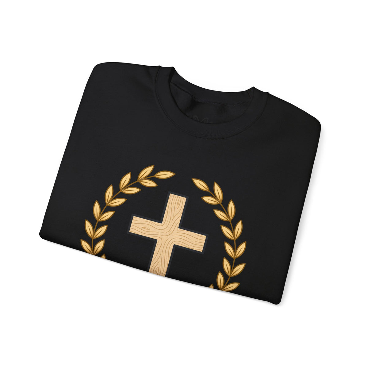 Christian Cross Crewneck Sweatshirt – "Christ Lives in Me" Religious Pullover