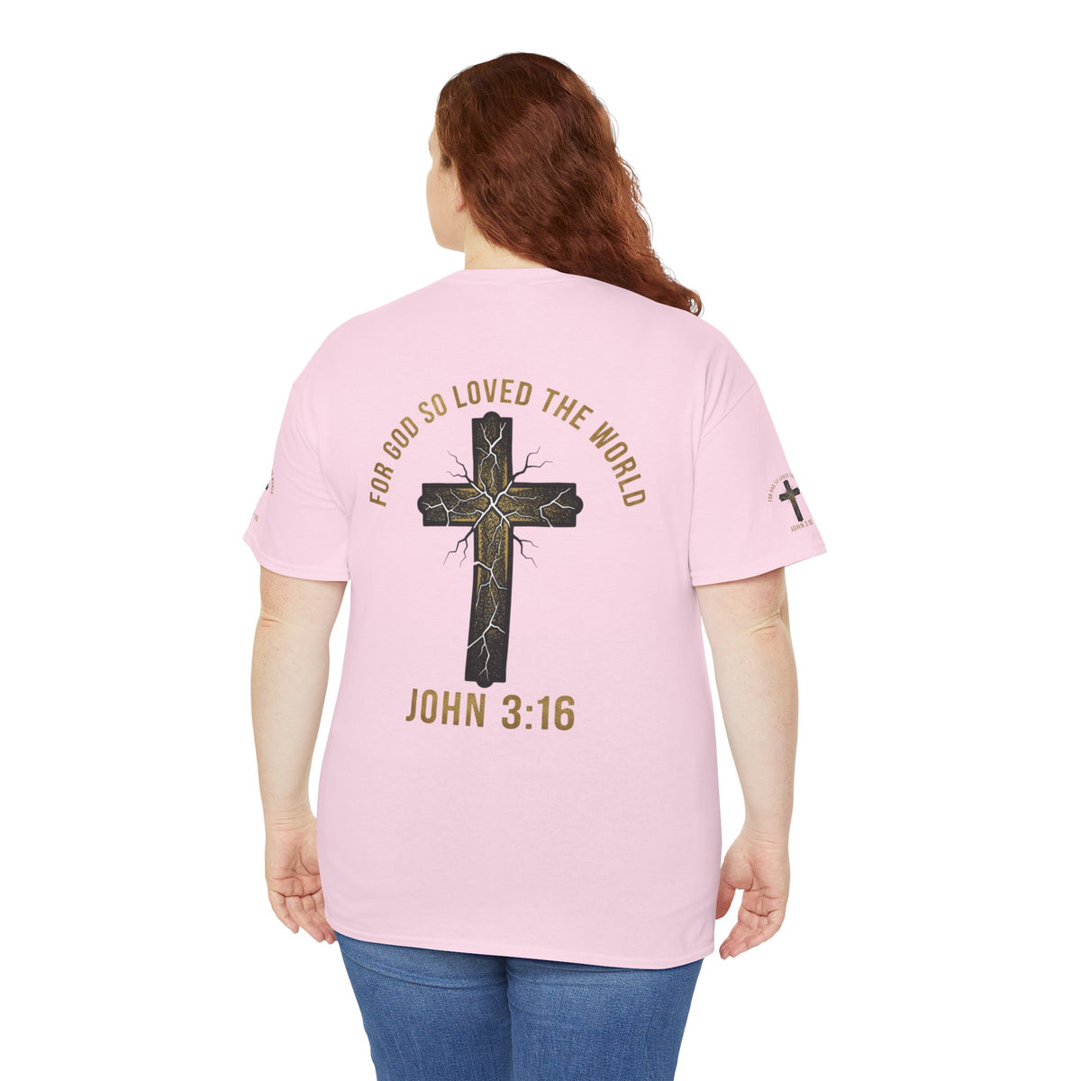 John 3:16 Cross T-Shirt — "For God So Loved the World" Christian Tee