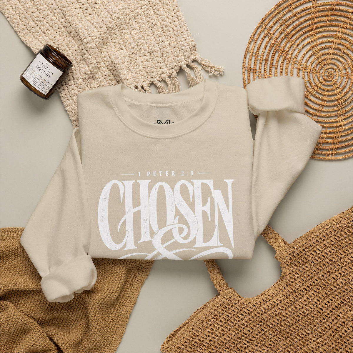 Chosen & Called Crewneck Sweatshirt — Christian Faith Apparel, 'A Royal Priesthood' Gospel Pullover