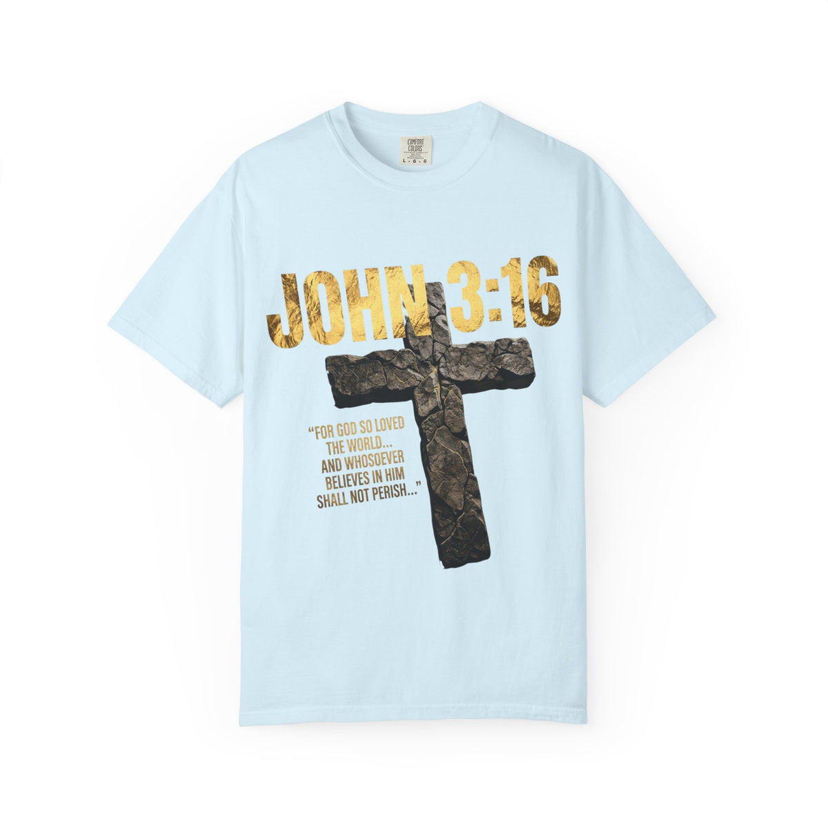 John 3:16 Cross T-Shirt — Christian Faith Scripture Tee
