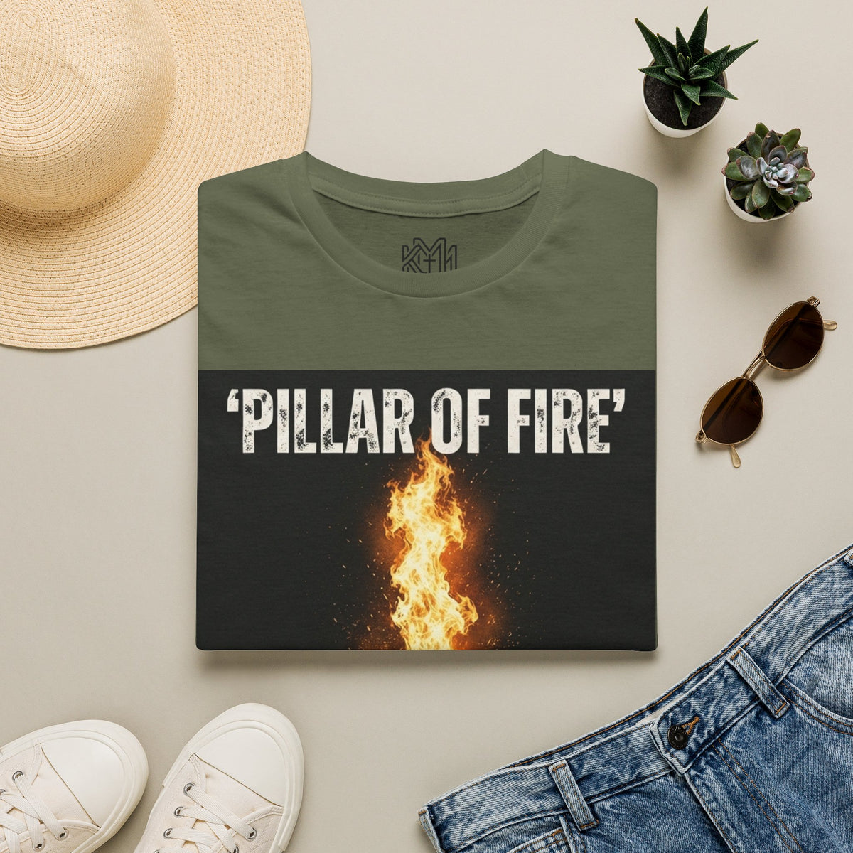 Pillar of Fire T‑Shirt — Biblical Exodus 13:21 Inspirational Faith Tee