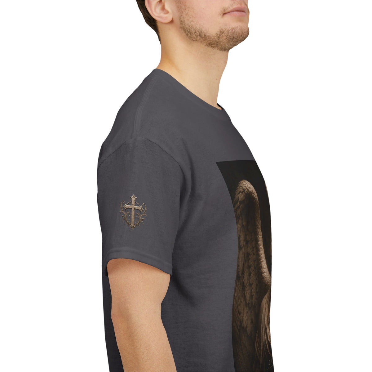 Angel Graphic Tee — "Walk by Faith, Not by Sight" Inspirational T‑Shirt