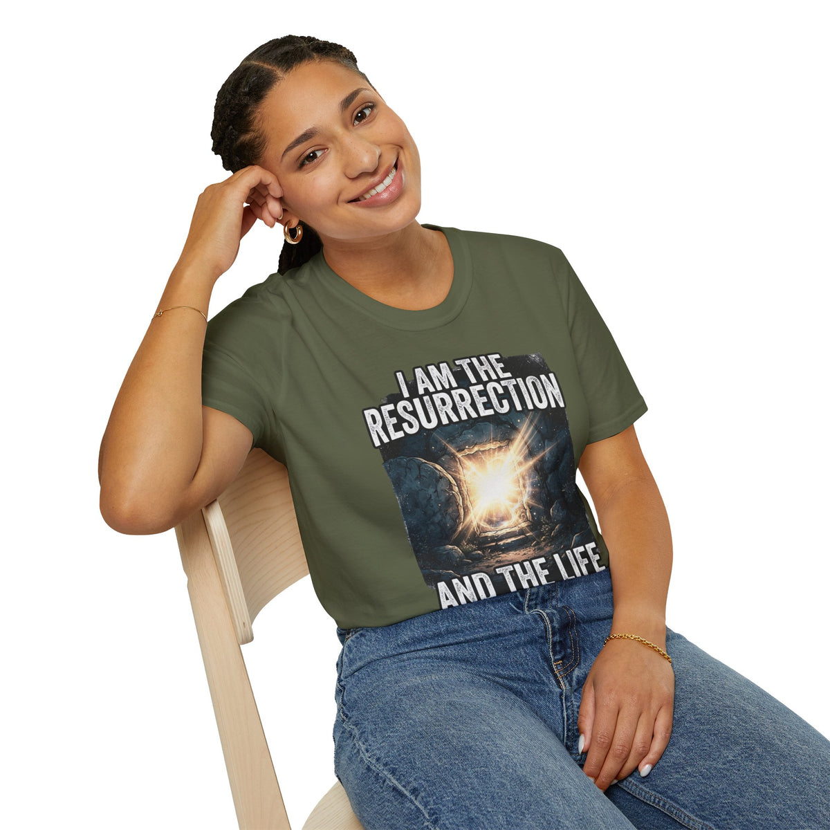I Am The Resurrection T-Shirt — John 11:25 Christian Easter Tee