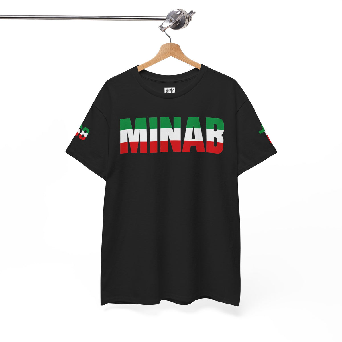 MINAB - Flag Graphic Tee — '168' Back Number Casual T‑Shirt