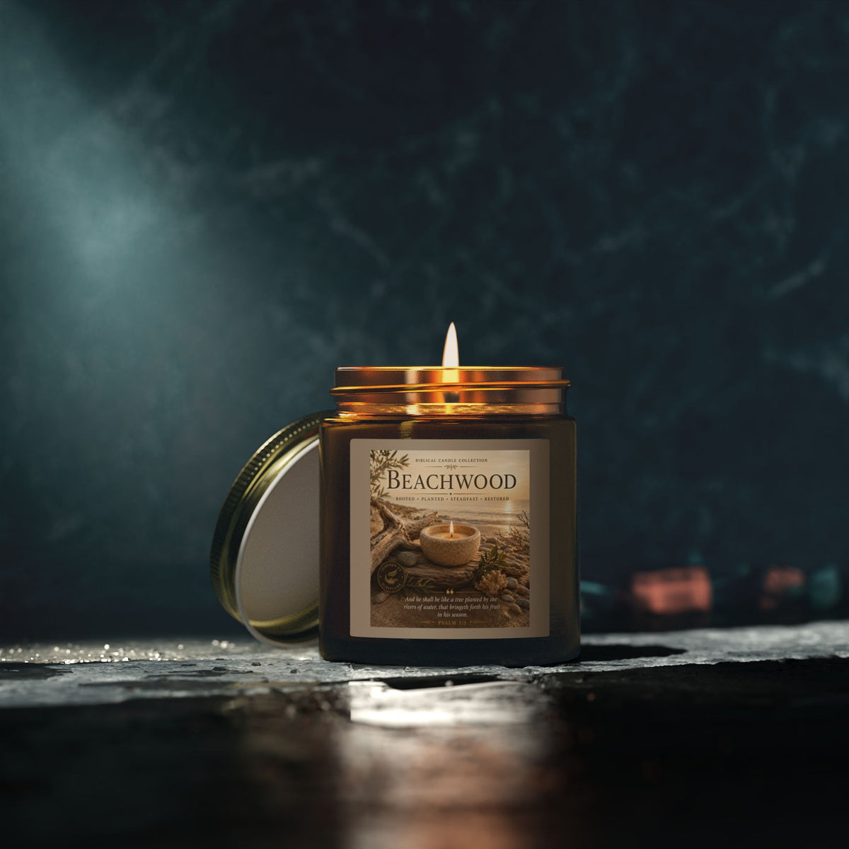 Beachwood Coconut Apricot Scented Candle (4oz, 9oz)
