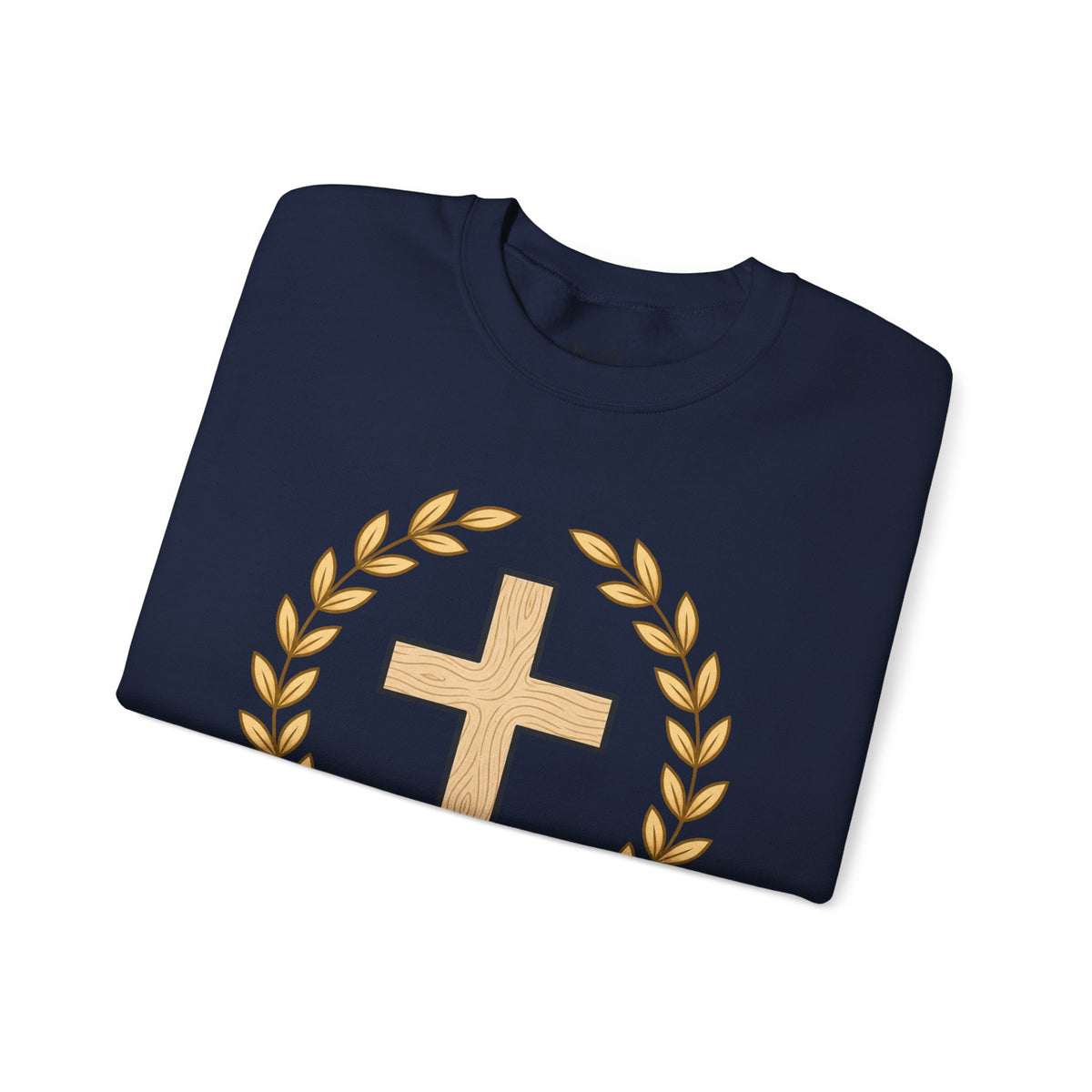 Christian Cross Crewneck Sweatshirt – "Christ Lives in Me" Religious Pullover