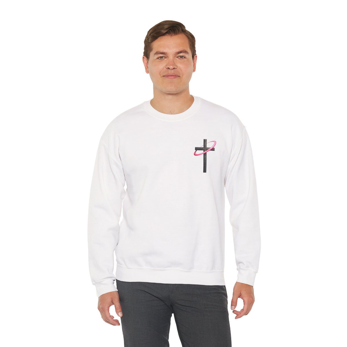 Christian Crewneck Sweatshirt — “With God All Things Are Possible” Inspirational Pullover
